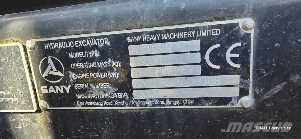 Sany SY 155 W Ratasekskavaatorid