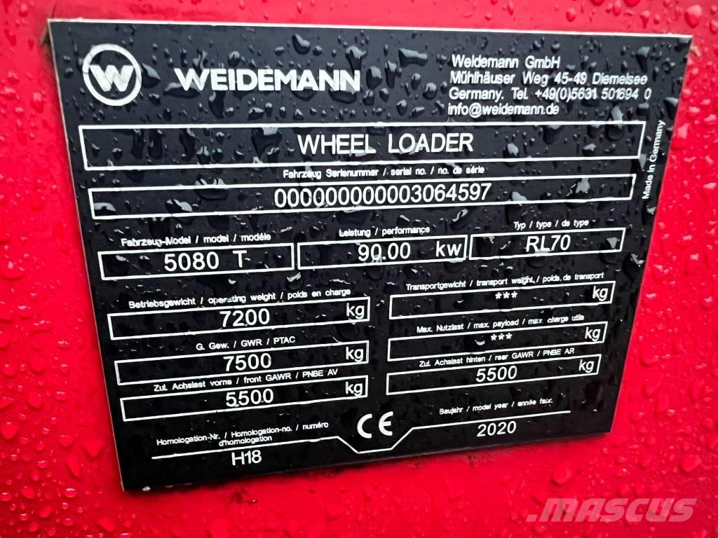 Weidemann 5080T Teleskoop rataslaadurid