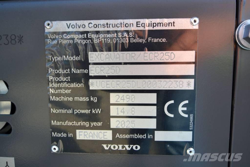 Volvo ECR 25 D Miniekskavaatorid < 7 t
