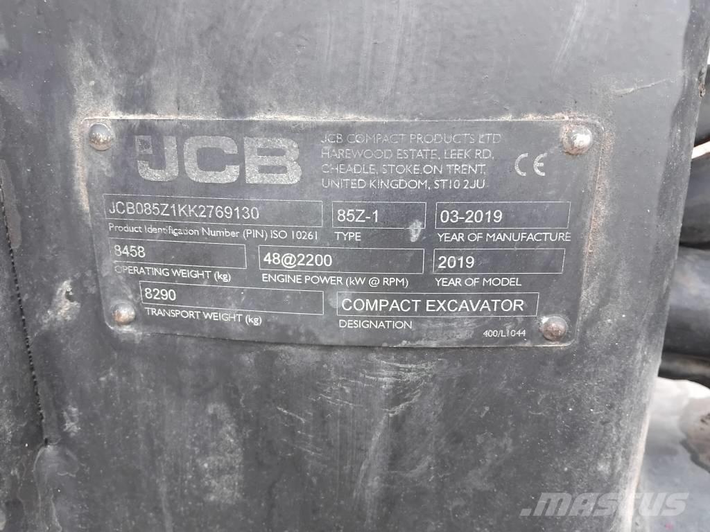 JCB 85 Z Miniekskavaatorid < 7 t