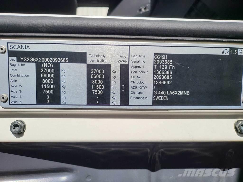 Scania G440 6X2 Sadulveokid