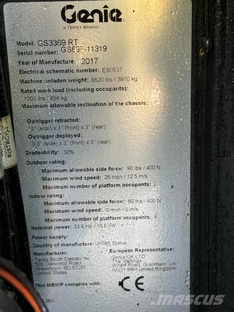 Genie GS3369 RT Käärtõstukid