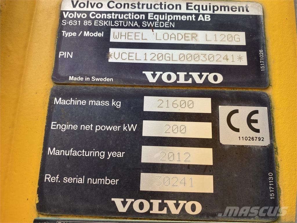 Volvo L120G Rataslaadurid