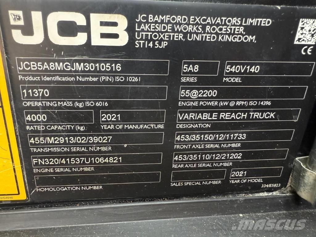 JCB 540-140 Teleskooplaadurid