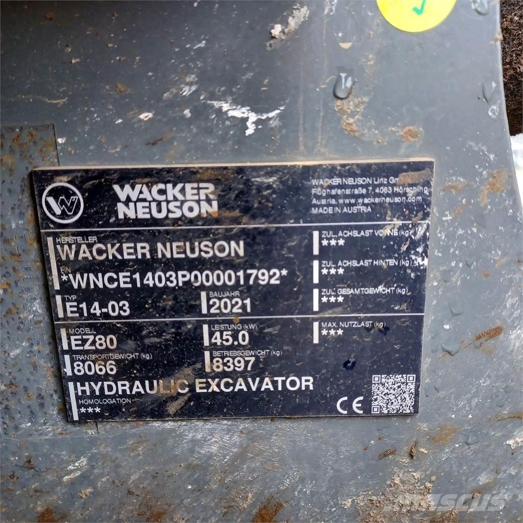 Wacker Neuson EZ80 Roomikekskavaatorid