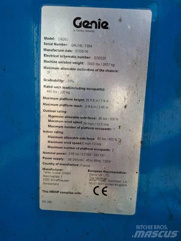 Genie GR 26 J Vertikaalsed mast tõstukid