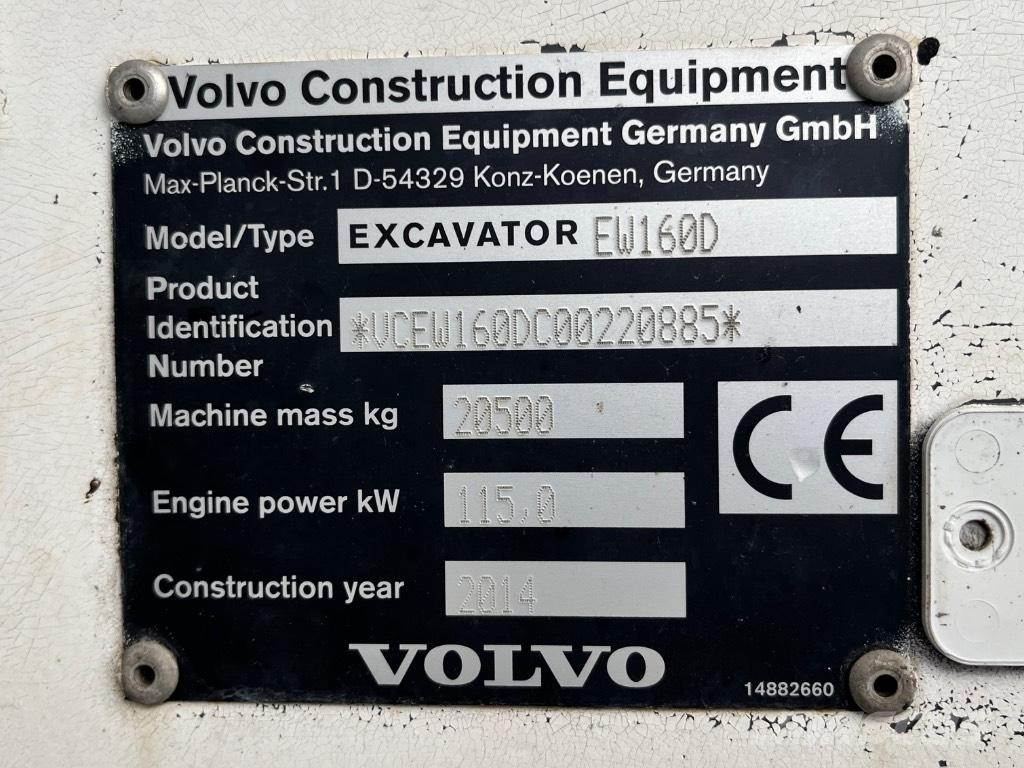 Volvo EW 160 D Ratasekskavaatorid