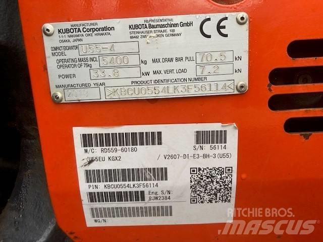 Kubota U 55-4 Miniekskavaatorid < 7 t