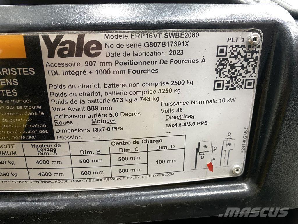 Yale ERP16VT Elektritõstukid