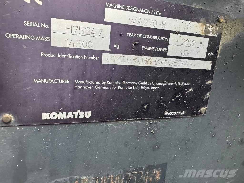 Komatsu WA 270-8 Rataslaadurid
