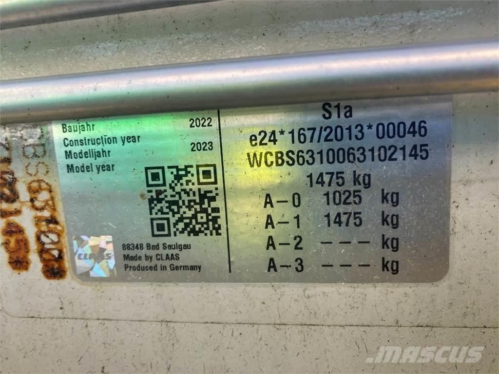 CLAAS VOLTO 1300 T Vaalutid ja kaarutid