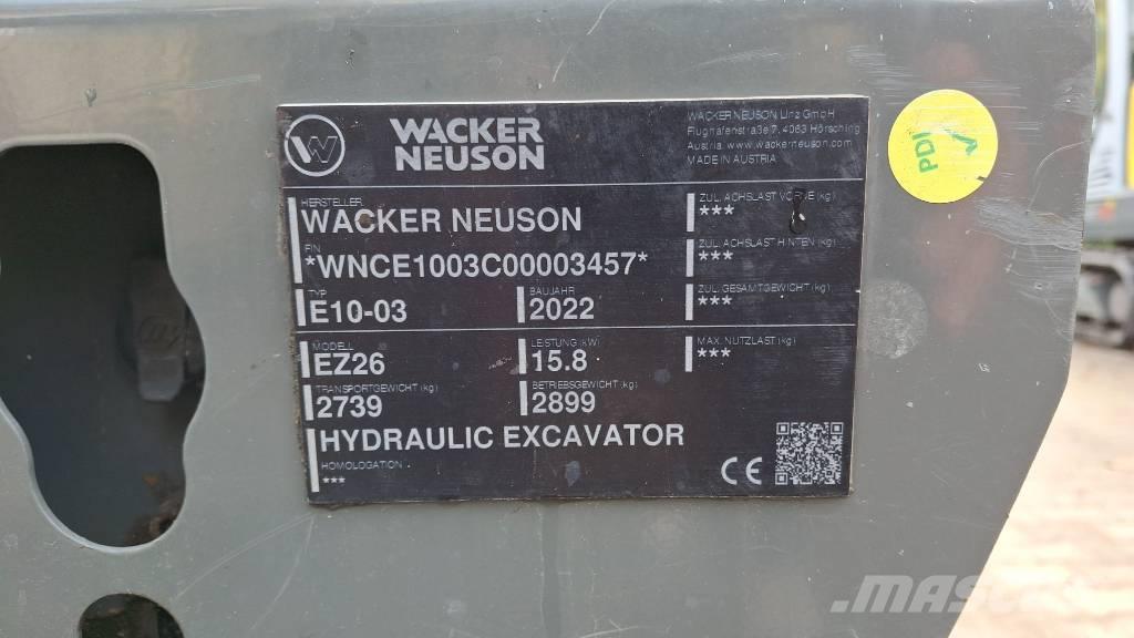 Wacker Neuson EZ26 Roomikekskavaatorid