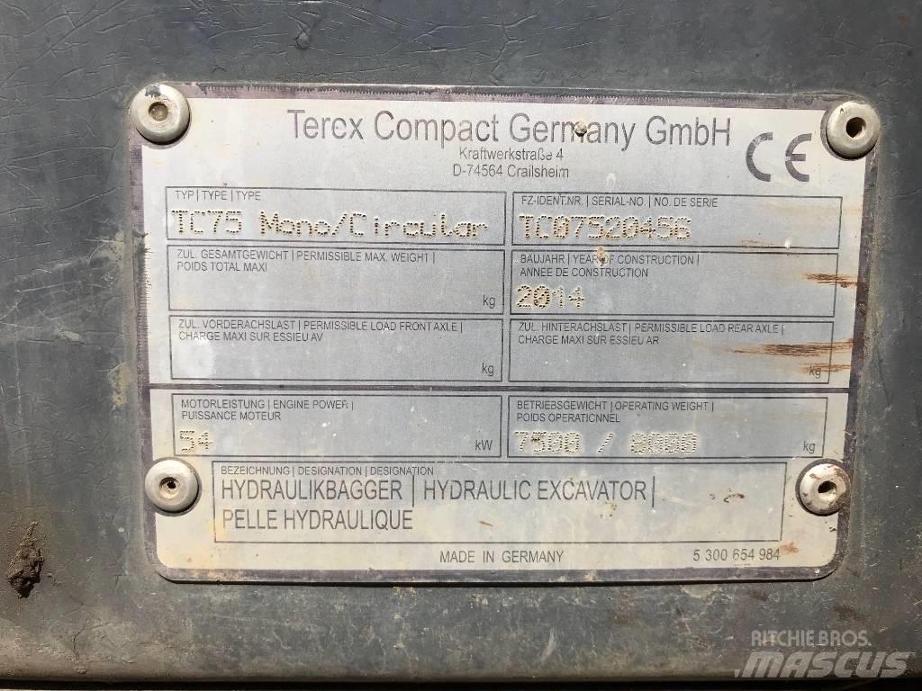 Terex TC 75 Väikeekskavaatorid 7t-12t