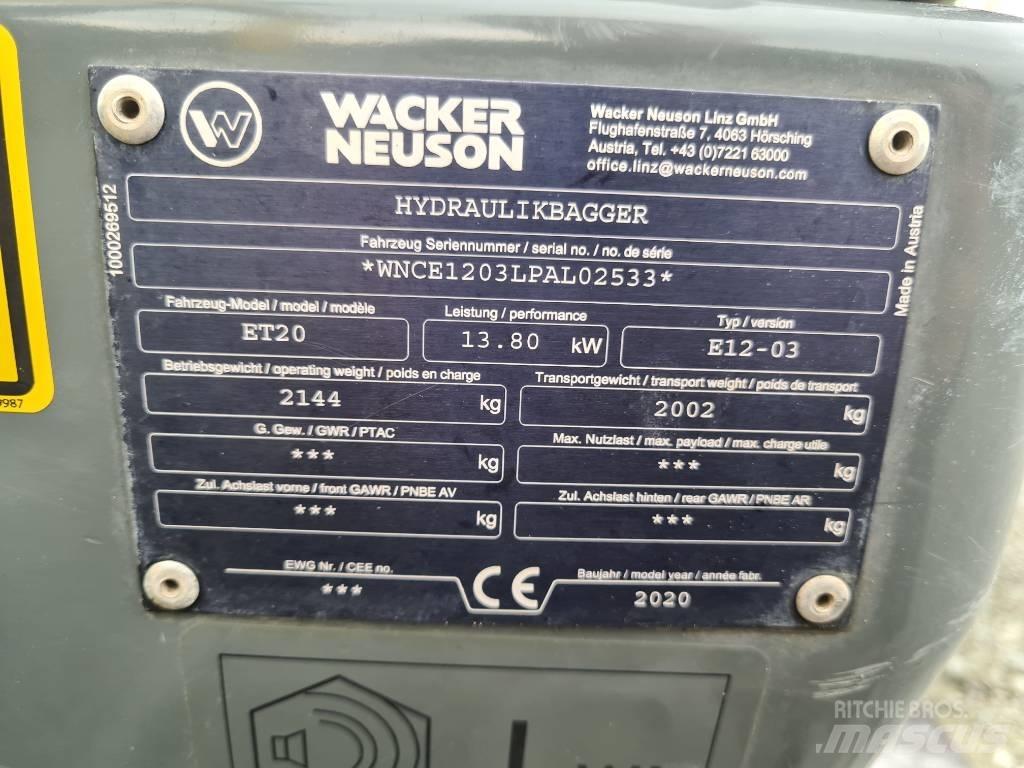 Wacker Neuson ET20 Roomikekskavaatorid