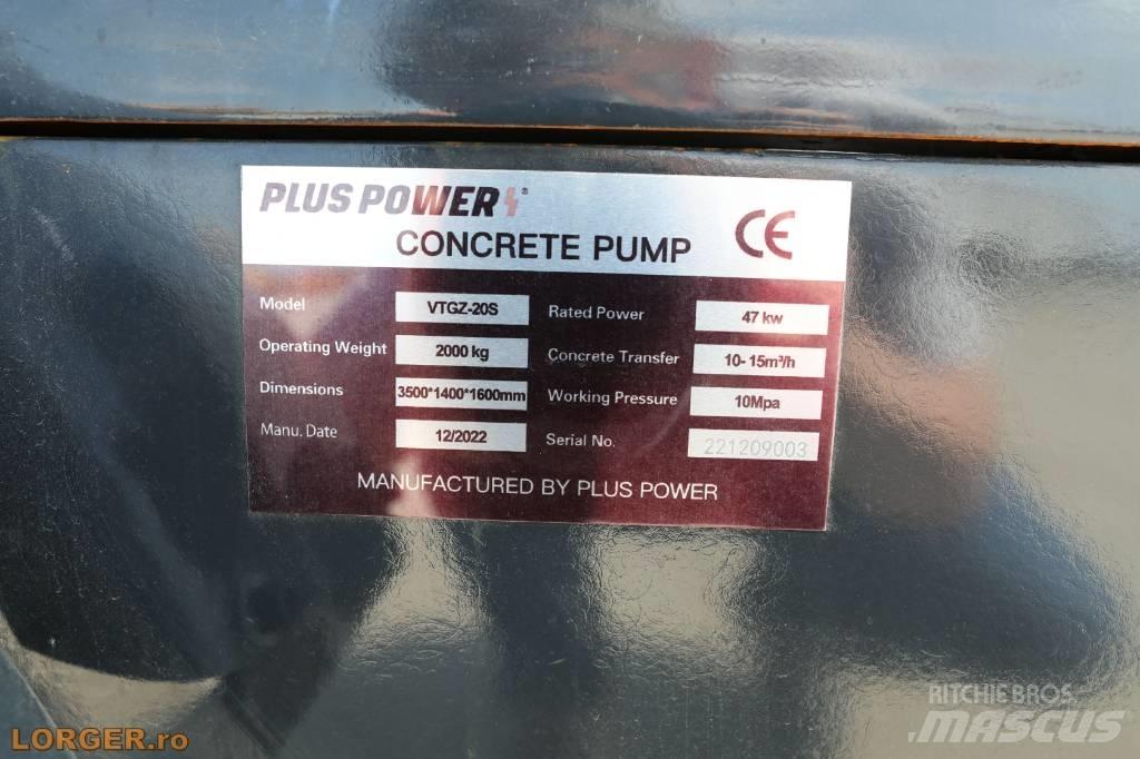 Plus Power VTGZ - 20S Betooni pumpautod