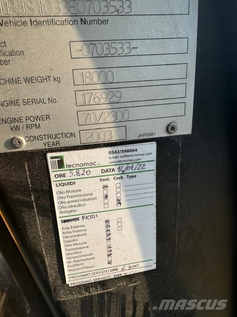 JCB JS 180 Roomikekskavaatorid