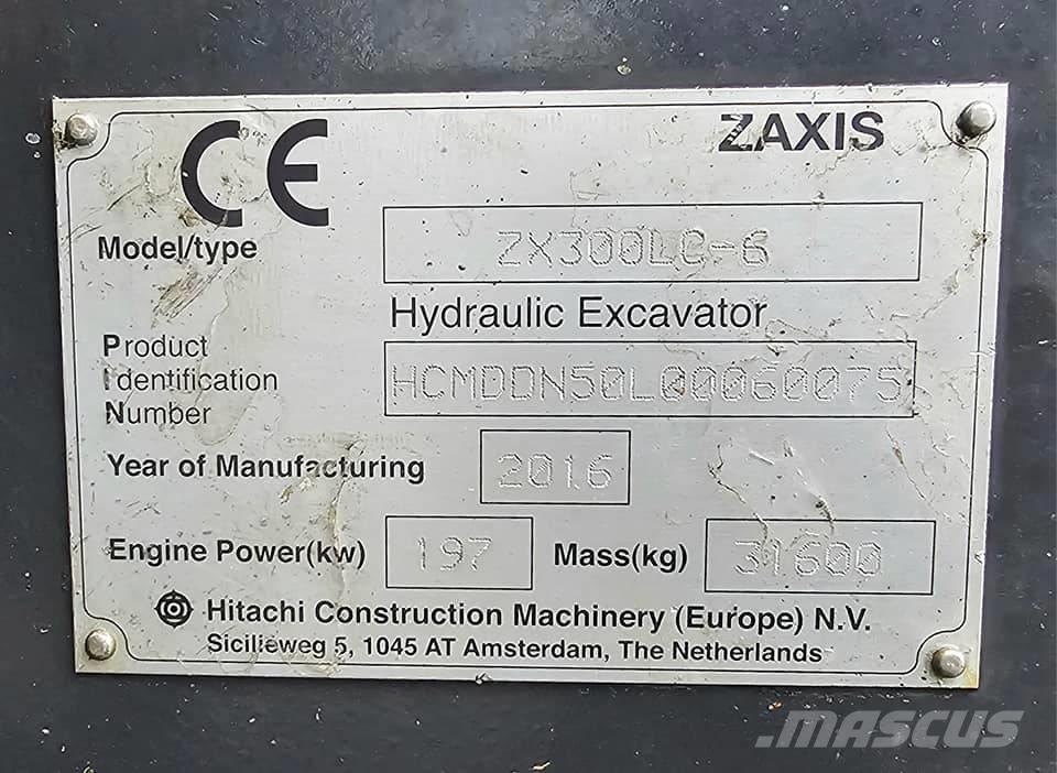 Hitachi ZX 300 LC-6 Roomikekskavaatorid