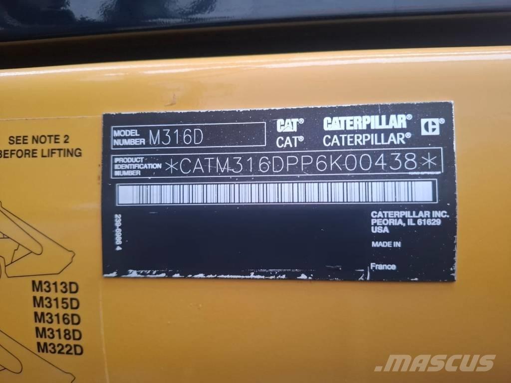 CAT 316D Ratasekskavaatorid