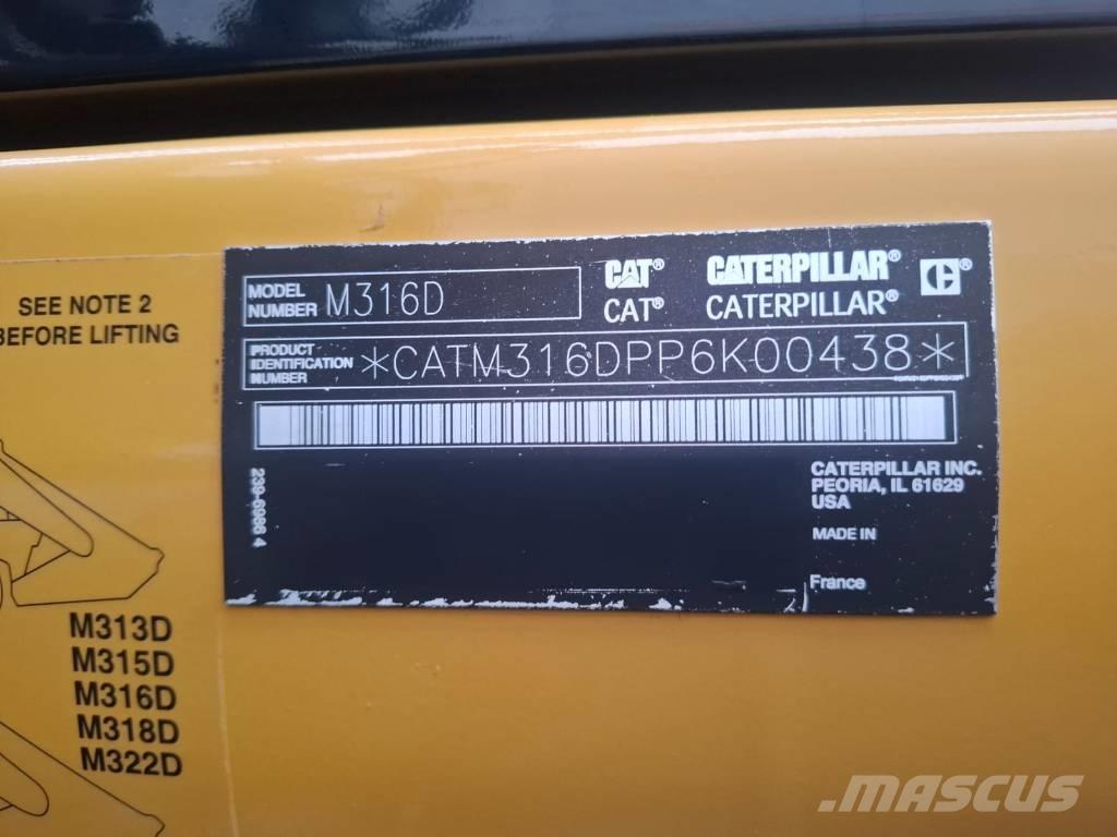 CAT M 316 D Ratasekskavaatorid