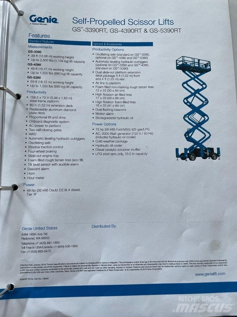 Genie GS 5390 RT Käärtõstukid