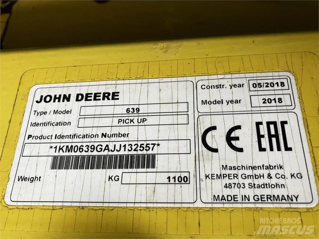 John Deere 639 Lisavarustus ja komponendid