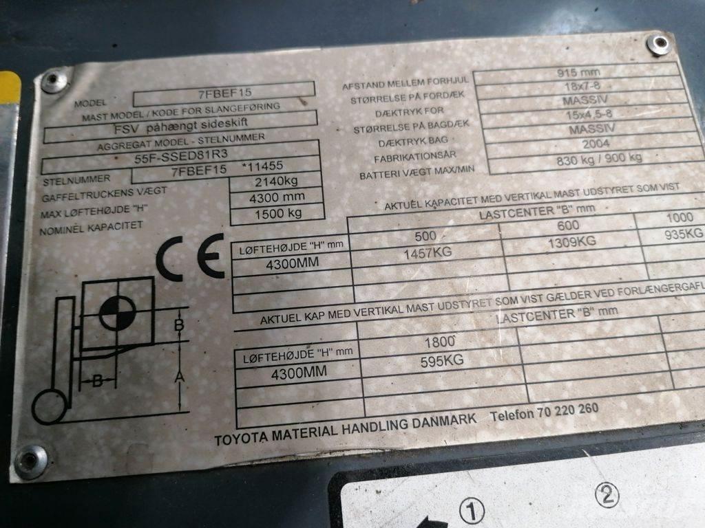 Toyota 7FBEF15 Elektritõstukid