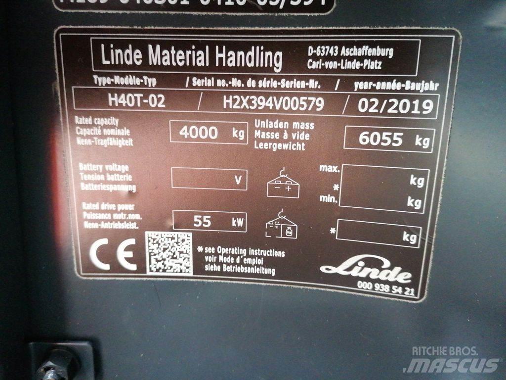 Linde H40T-02 Gaasitõstukid