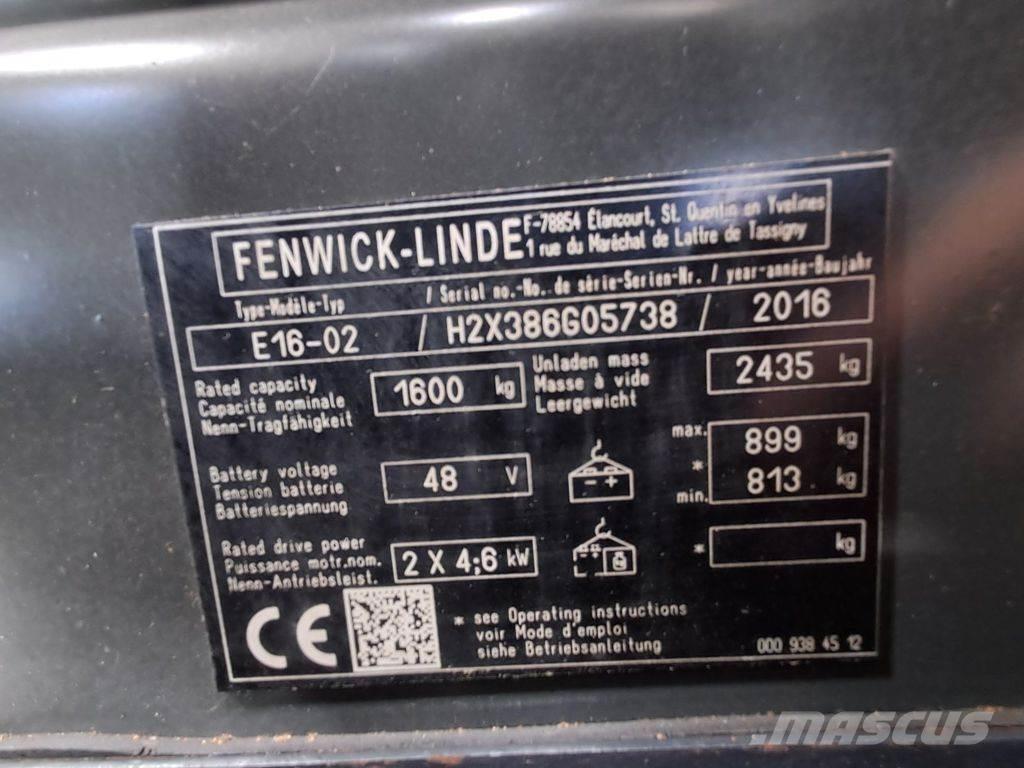 Linde E16-02 Elektritõstukid