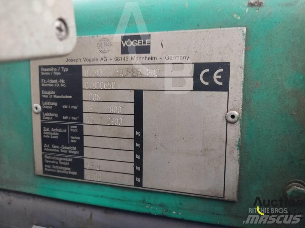 Vögele Super 800 Asfaldilaoturid