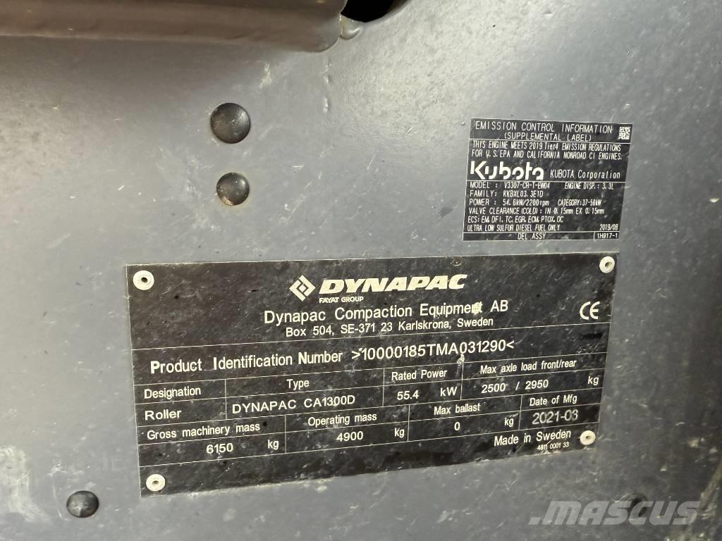 Dynapac CA 1300 D Ühe trumliga rullid