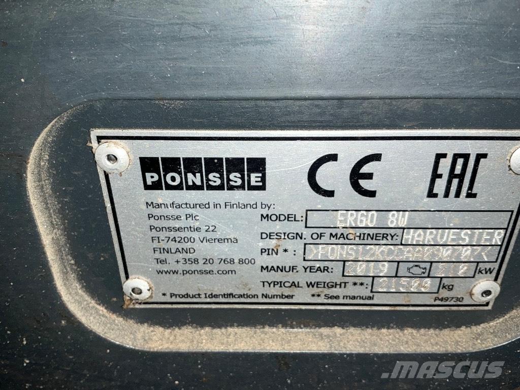 Ponsse ERGO 8W Harvesterid