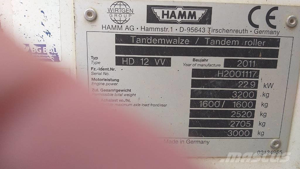 Hamm HD 12 VV Tandemrullid