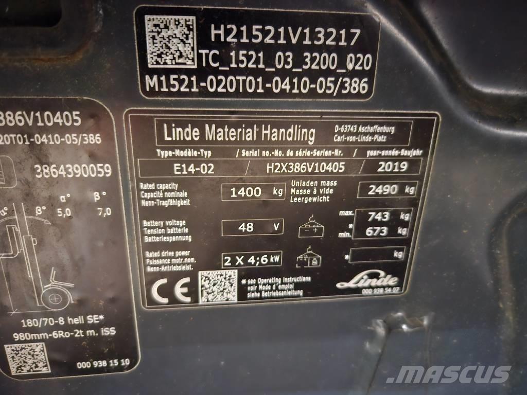 Linde E14 Elektritõstukid