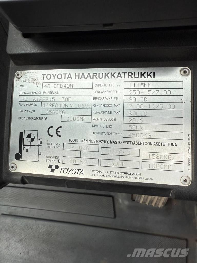 Toyota 40-8 FD 40 N Diiseltõstukid