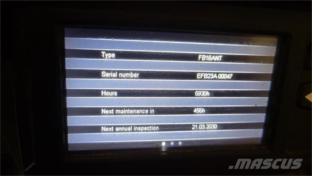 Mitsubishi FB16ANT Elektritõstukid