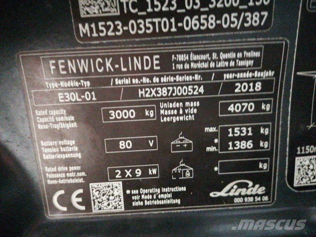 Linde E30L-01 Elektritõstukid