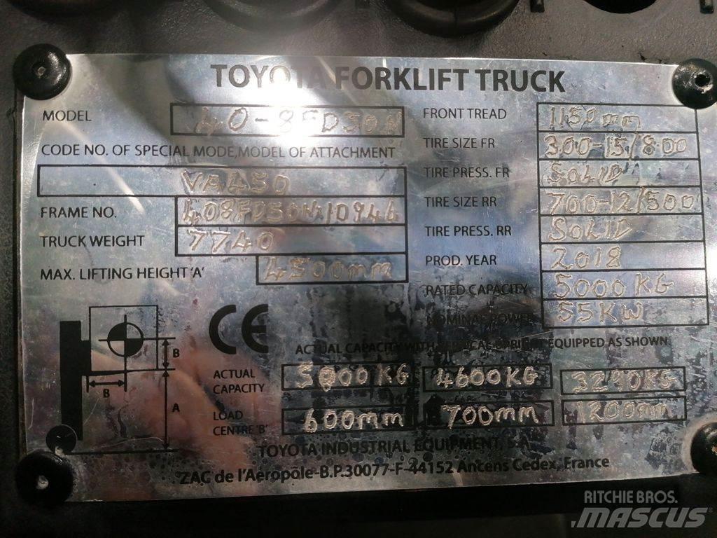 Toyota 40-8FD50N Diiseltõstukid
