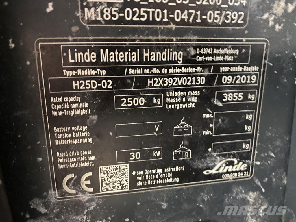 Linde H25D-02 Diiseltõstukid