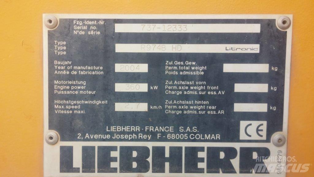 Liebherr R 974 B HD Roomikekskavaatorid