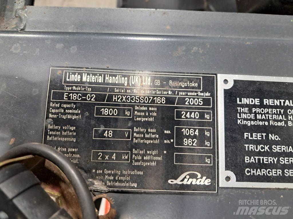 Linde E18C-02 Elektritõstukid