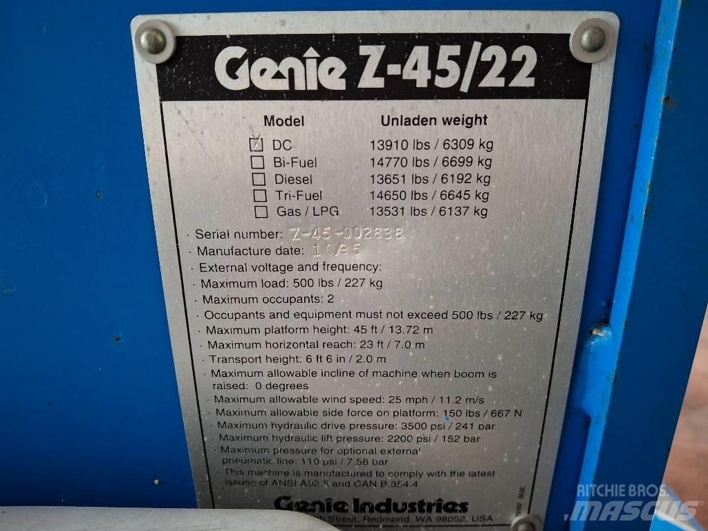 Genie Z 45/22 BOOM Iseliikuvad poomtõstukid