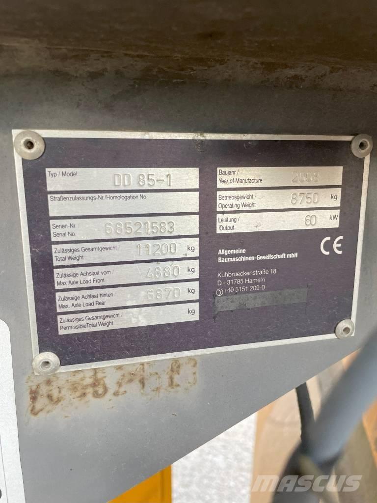 Volvo DD 85 Tandemrullid