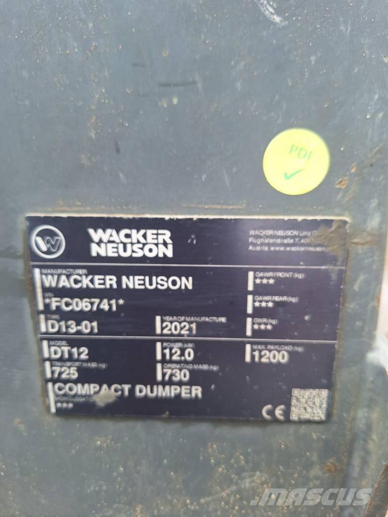 Wacker Neuson DT 12 Roomikkallurid