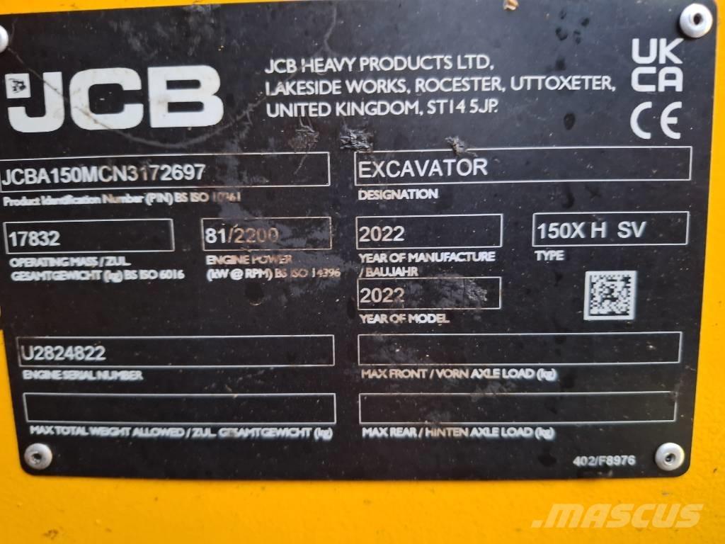 JCB X 150 HD Roomikekskavaatorid