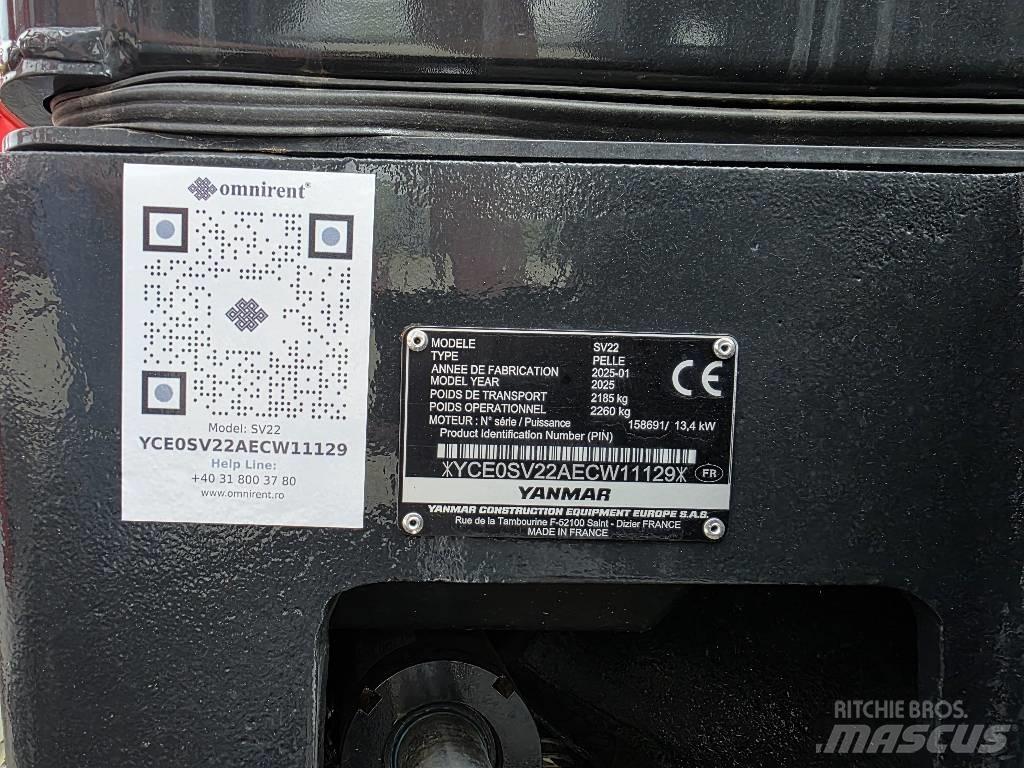 Yanmar SV 22 Miniekskavaatorid < 7 t