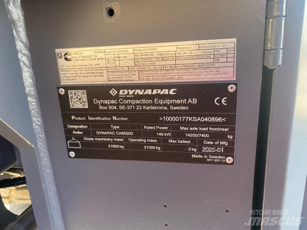 Dynapac CA 6500 D Ühe trumliga rullid