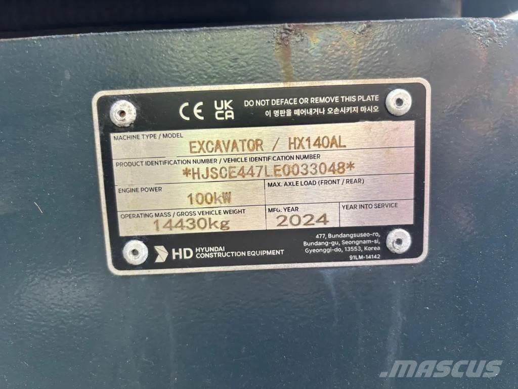 Hyundai HX140AL Roomikekskavaatorid