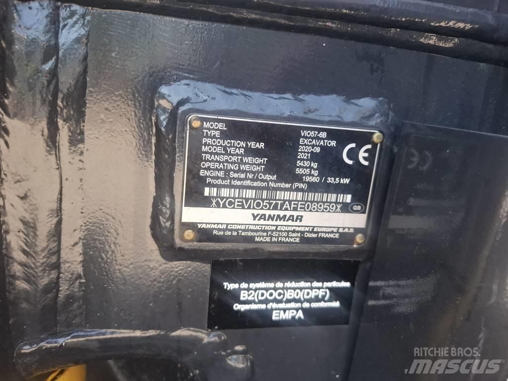 Yanmar vio 57-6B Miniekskavaatorid < 7 t