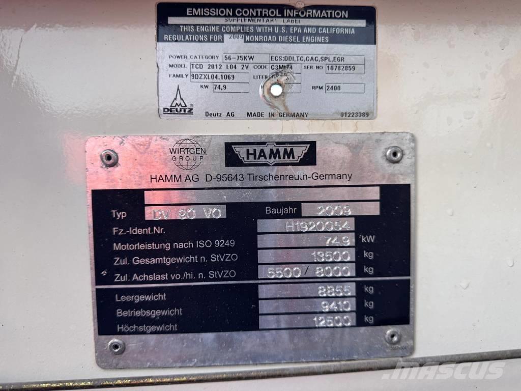 Hamm DV 90 VO Tandemrullid