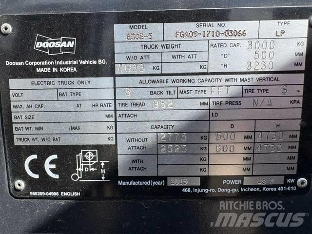 Doosan G 30 E-5 Gaasitõstukid